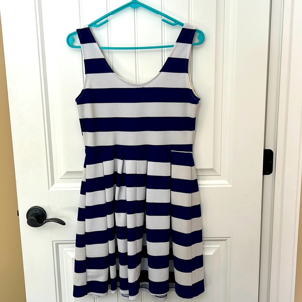 Striped white and Blue summer dress